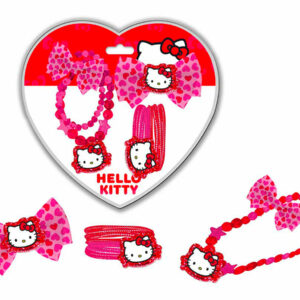 SET ACCESSORI CAPELLI + COLLANA HELLO KITTY
